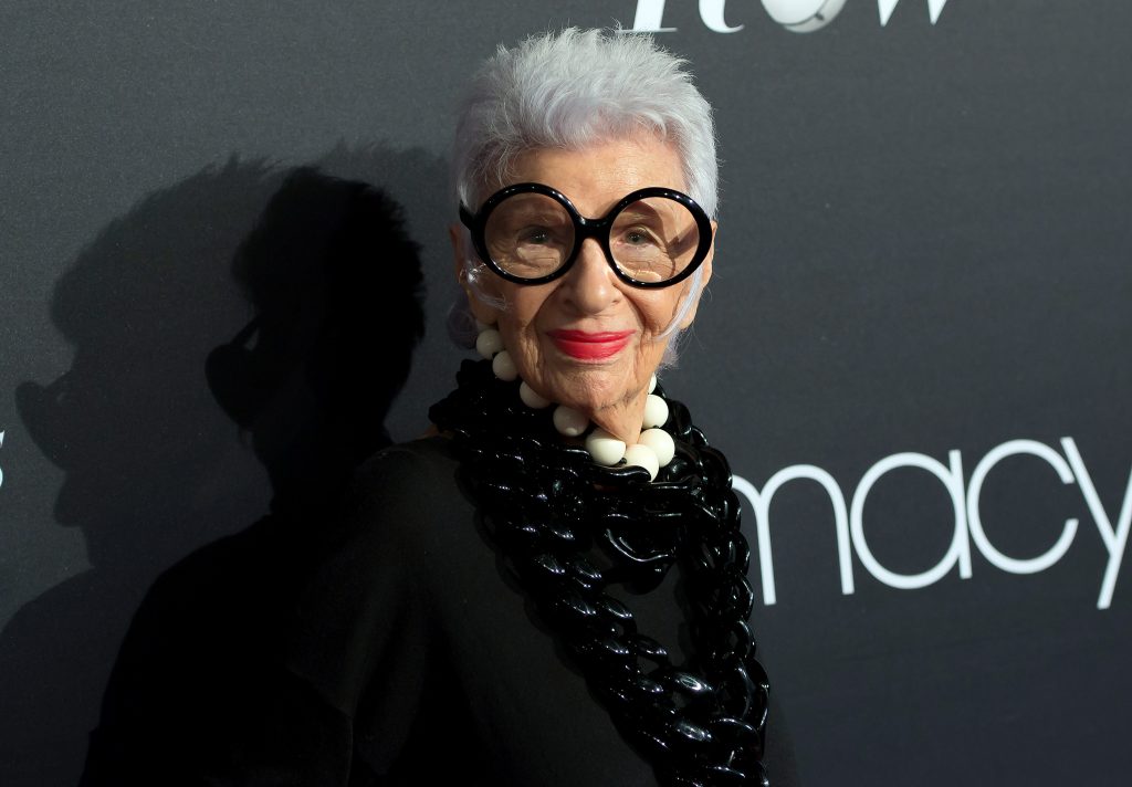 NEW YORK, NY - SEPTEMBER 07: Fashion icon Iris Apfel attends Macy's Fashion's Front Row during September 2016 New York Fashion Week at The Theater at Madison Square Garden on September 7, 2016 in New York City. (Photo by Mike Pont/WireImage) *** Local Caption *** Iris Apfel