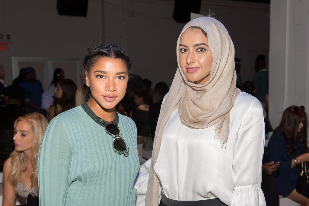 NEW YORK, NY - SEPTEMBER 12: Hannah Bronfman (L) and Summer Albarcha attend the Leanne Marshall fashion show during New York Fashion Week September 2016 at The Gallery, Skylight at Clarkson Sq on September 12, 2016 in New York City. (Photo by Mike Pont/WireImage) *** Local Caption *** Summer Albarcha;Hannah Bronfman