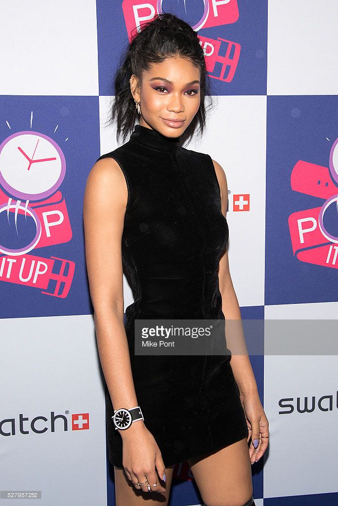 Model Chanel Iman attends the Swatch: A Night of POP & Store Opening on May 03, 2016 in New York, New York.