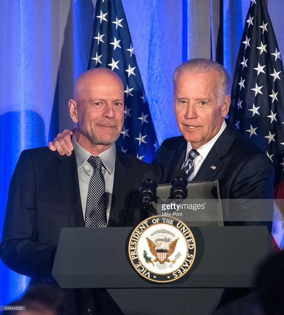 Bruce Willis and Joe Biden